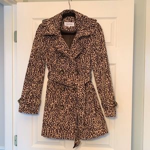 Calvin Klein Animal Print Trench Coat